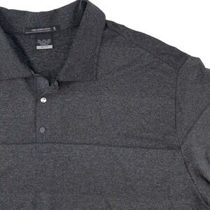 Nike Tiger Woods Platinum Polo Shirt Mens XXL Gray Dri-Fit Golf Performance Snap